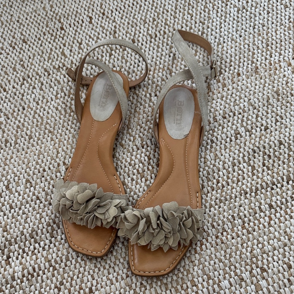 Born Tan Floral Sandals